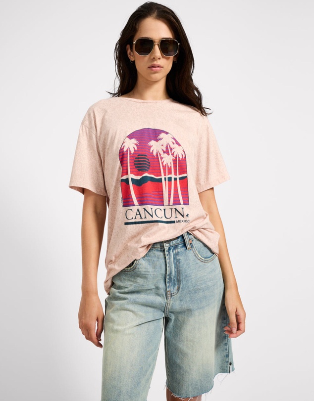 ONE TEASPOON - Cancun Boyfriend Tee - Stone