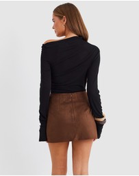 SNDYS - Amelia Suede Mini Skirt