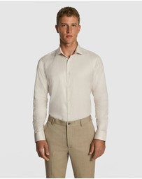 yd. - Clubman Pure Cotton Twill Slim Fit Dress Shirt