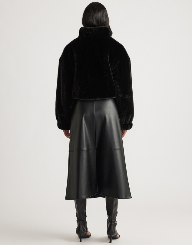 Decjuba - Nia Faux Leather Midi Skirt