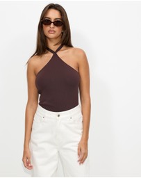 Dazie - Rosalie Halter Knit Top