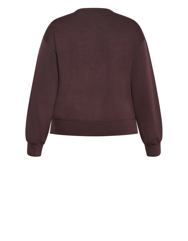 City Chic - Mae Crew Neck Sweatshirt