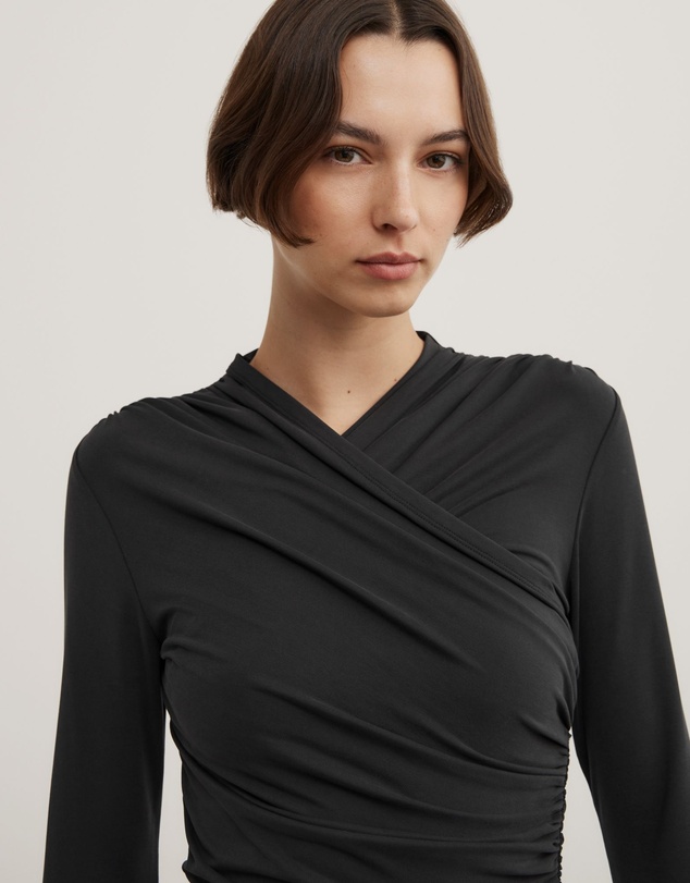 Witchery - Wrap Long Sleeve Jersey Top