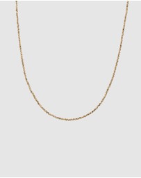 Elli Jewelry - Necklace Hematite Beaded Layering 925 Sterling Silver Gold-Plated
