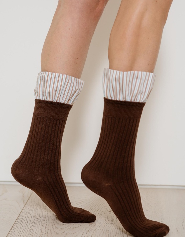 High Heel Jungle - Lauren Pinstripe Cuff Socks