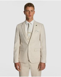yd. - Carter Stretch Linen Blend Slim Suit Jacket
