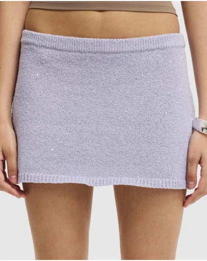 Cotton On - Sparkle Knit Mini Skirt
