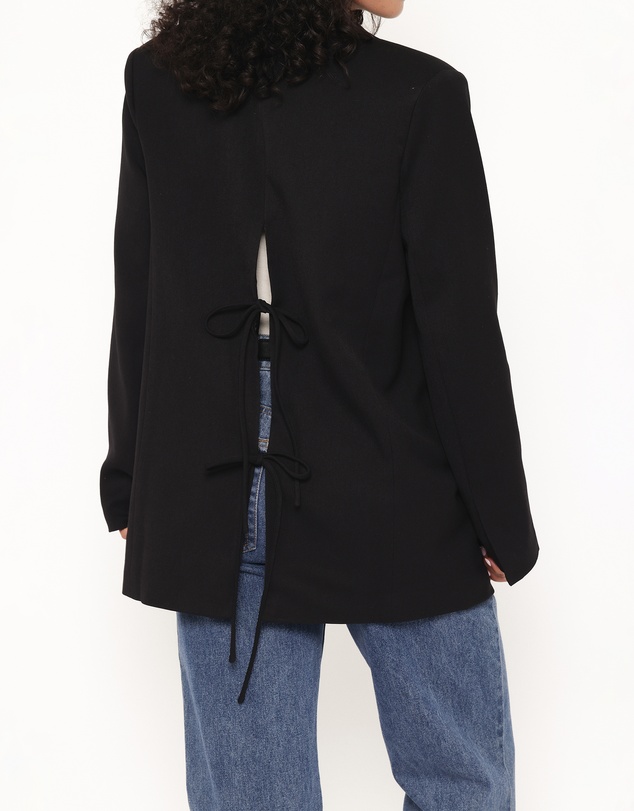 Petal & Pup - Tove Tie Back Blazer - Black