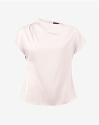 Forcast - Zafina Pleated Draped Top