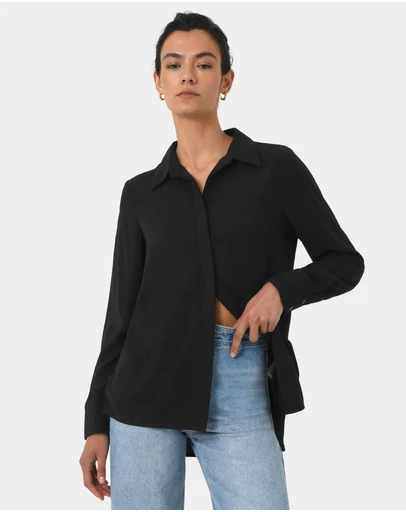 Forcast - Kevin Relax Fit Crepe Shirt