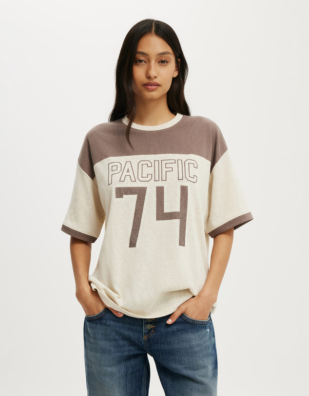 Cotton On - The Ringer Boxy Graphic Tee