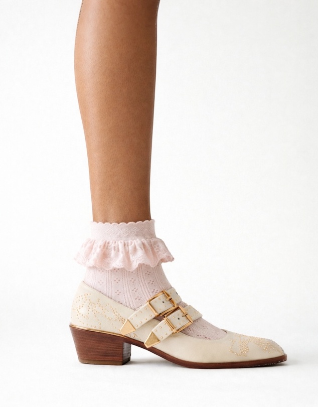 High Heel Jungle - Bobby Lace Frill Trim Cotton Bobby Socks