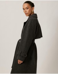 Tussah - Lillian Double Breasted Wool Blend Coat