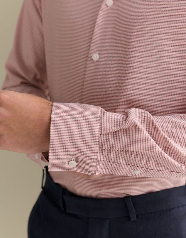 Trenery - Tailored Fit Cotton Career Shirt in Rhubarb