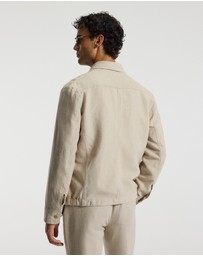 Calibre - Linen Cotton Twill Shirt Jacket Natural