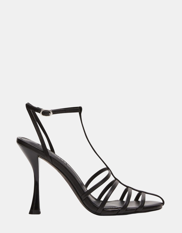 Steve Madden - Tildah Black Leather Heels