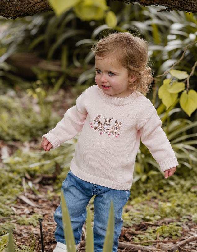 Bebe by Minihaha - Winnie Emb. Bunny Knitted Jumper