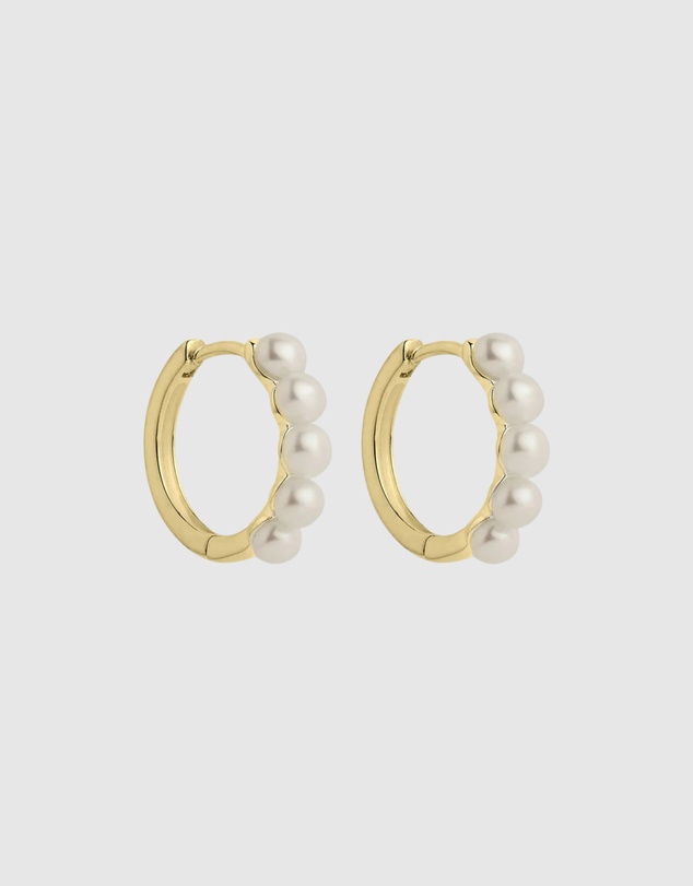 Najo - Mermaid Yellow Gold Pearl Earring