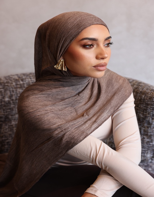 Mod Squad - Textured Hijab- Coffee Bean