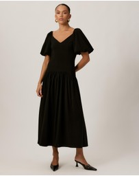 Tussah - Ella Puff Sleeve Midi Dress