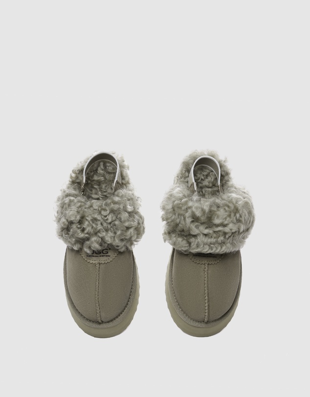 EVERAU - Australian Shepherd Ugg Waffle Curly Platform Cow Suede Upper House Shoes
