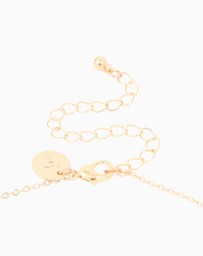 Lovisa - Gold Plated Cubic Zirconia Cross Rosary Y-Necklace