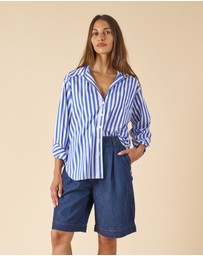 CAMIXA - Bermuda Linen Denim Shorts Jorts