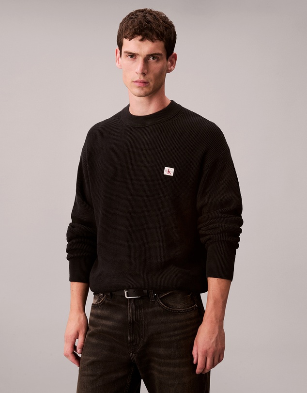 Calvin Klein Jeans - Waffle Cotton Monogram Jumper