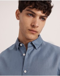 SABA - Reeves Long Sleeve Classic Linen Cotton Shirt