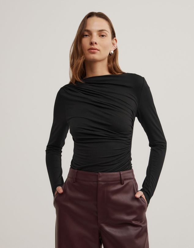Witchery - Draped Jersey Long Sleeve Top
