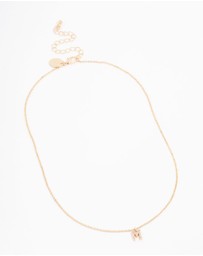 Lovisa - Gold Plated Cubic Zirconia Letter M Necklace