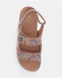 Mia Vita - Dakota Slingback Sandal - Multi Raffia