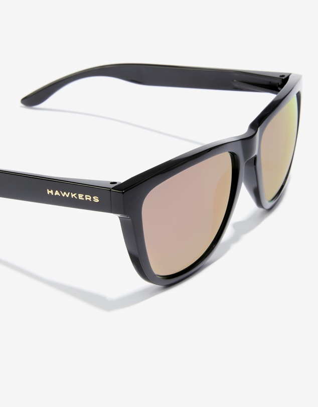 Hawkers Co - Hawkers - One raw - polarized black rose gold   Sunglasses for Men and Women Polarized
