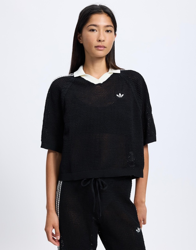 adidas Originals - Knitted Crochet Polo