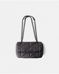 Bershka - Quilted Multi-way Crossbody Bag With Chain