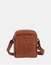 Pierre Cardin - Pierre Cardin Men's Leather Rustic Crossbody Bag