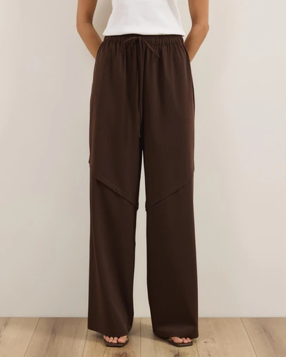 Atmos&Here - Zoe Relaxed Drawstring Pants With Seam Detail