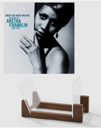 Sony Music - Aretha Franklin Knew You Were Waiting: The Best Of Aretha Franklin 1980-2014 Vinyl Album & Crosley Record Storage Display Stand