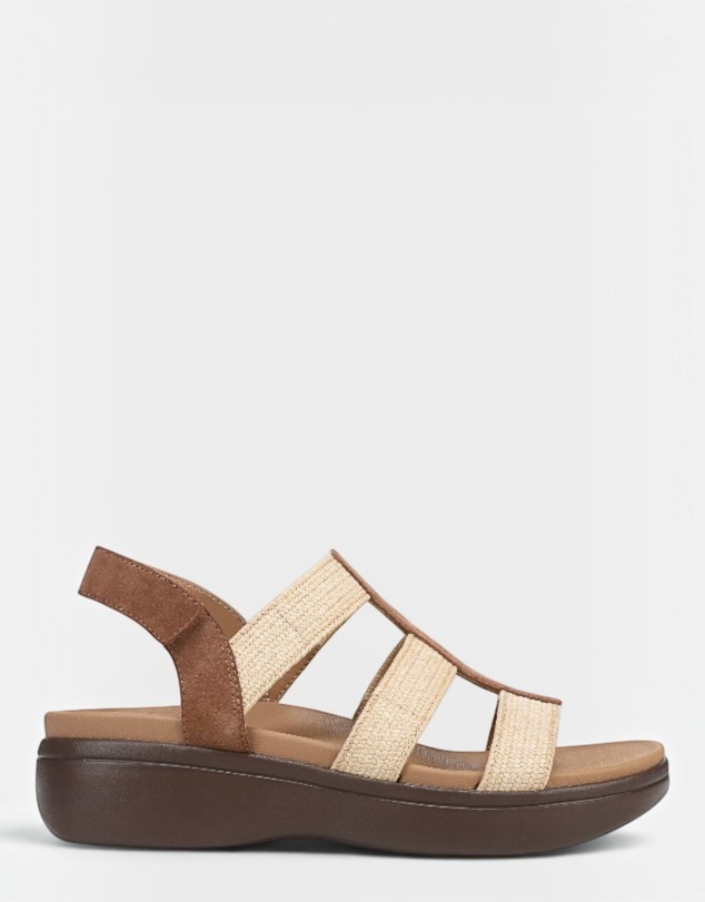 Vionic - Sabrina Flatform Sandal - Hazelnut Suede
