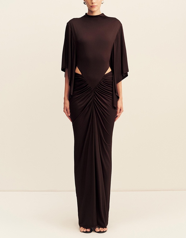 Shona Joy - Miro Cut Out Draped Maxi Dress