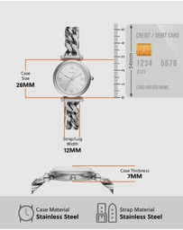 Fossil - Carlie Silver Tone Analogue Watch