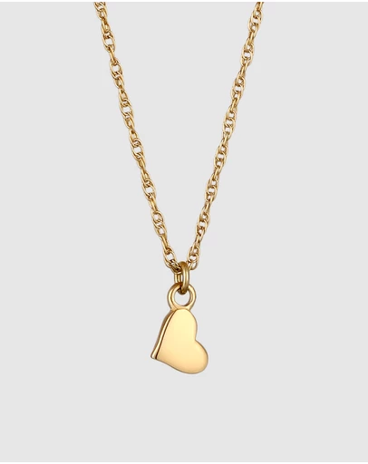 Elli Jewelry - Necklace with Heart Pendant 925 Sterling Silver Gold-plated