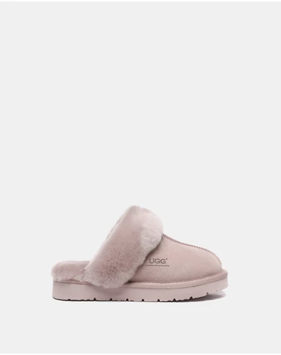 EVERAU - Australian Shepherd Ugg Muffin Slipper Special Cow Suede Upper House Shoes