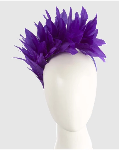 Max Alexander - Modern Purple Racing Fascinator