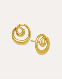 Ottoman Hands - Dalia Twist GoldStud Earrings