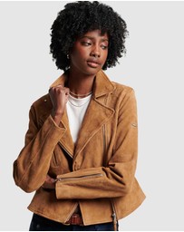 Superdry - Suede Biker Jacket