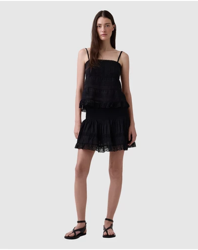 GAP - Pintuck Lace Trim Mini Skort