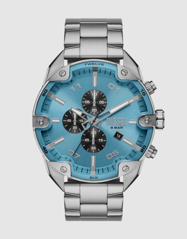 Diesel - Spiked Silver Tone Chronograph Watch