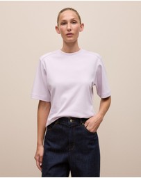 Trenery - Cotton Modal Interlock T-shirt in Lilac