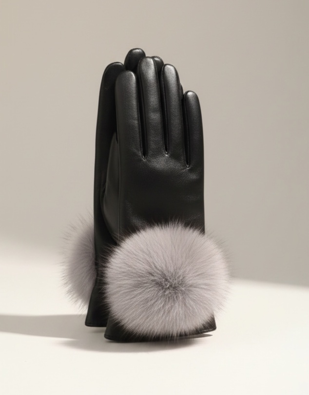 Mossée - Kelly Faux Fur Leather Gloves